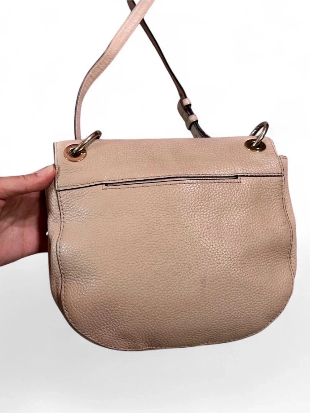 MICHAEL Michael Kors Blush Pink Pebbled Leather Chain Crossbody